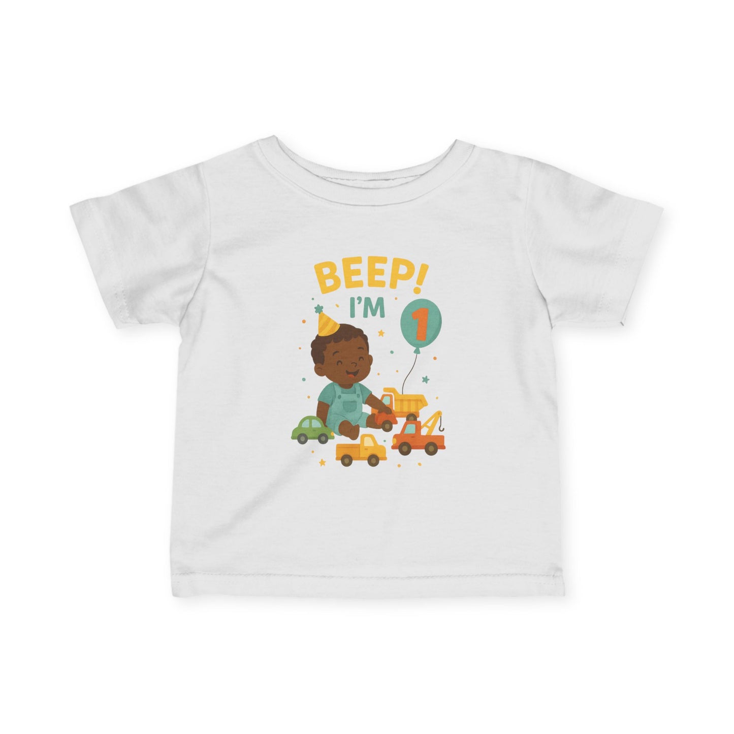 Toddler Tee with Toy Cars and Trucks - African-American Child